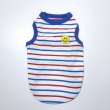 画像5: 犬服 ボーダー スマイル シンプル タンクトップ S M L XL 2XL 3XL 4XL 5XL 6XL 小型犬 中型犬 大型犬 春 夏 袖なし おしゃれ ペット服 doggystar ドッギースター  (5)