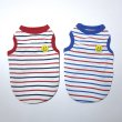 画像2: 犬服 ボーダー スマイル シンプル タンクトップ S M L XL 2XL 3XL 4XL 5XL 6XL 小型犬 中型犬 大型犬 春 夏 袖なし おしゃれ ペット服 doggystar ドッギースター  (2)