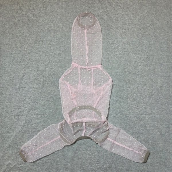 画像23: イタグレ服 S M L XL 2XL 3XLシースルードット柄 ロンパース つなぎ 小型犬 中型犬 大型犬 春夏 doggystar ドッギースター 6/15より発送出来ます (23)