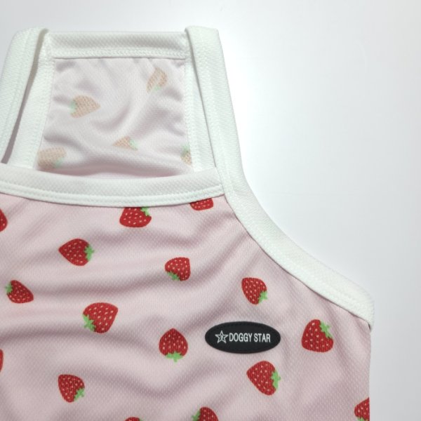 画像5: フレブル服  L XL 2XL 3XL 4XL 5XL 吸汗速乾 いちごメッシュ  クロップド タンクトップ 中型犬 大型犬 フレンチブルドッグ パグ 夏 doggystar ドッギースター 7月中旬発送 (5)
