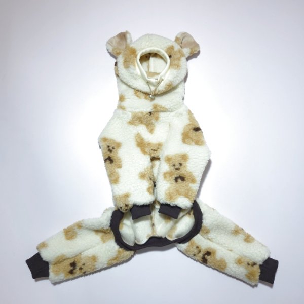 画像38: イタグレ服 S M L XL 2XL 3XL くまさん フリース ロンパース つなぎ 小型犬 中型犬 大型犬 冬服 韓国犬服 doggystar ドッギースター 9月初旬発送出来ます (38)