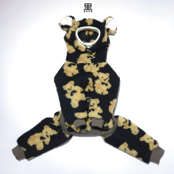 画像14: イタグレ服 S M L XL 2XL 3XL くまさん フリース ロンパース つなぎ 小型犬 中型犬 大型犬 冬服 韓国犬服 doggystar ドッギースター 9月初旬発送出来ます (14)