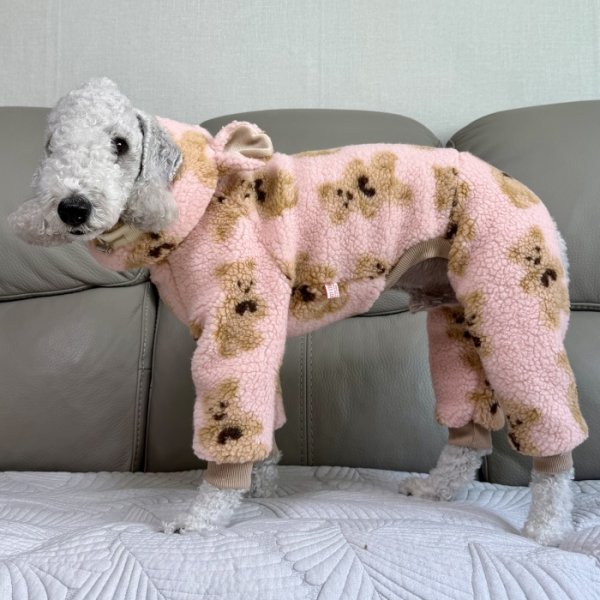画像22: イタグレ服 S M L XL 2XL 3XL くまさん フリース ロンパース つなぎ 小型犬 中型犬 大型犬 冬服 韓国犬服 doggystar ドッギースター 9月初旬発送出来ます (22)