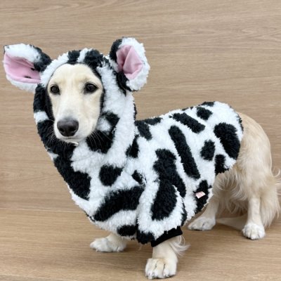 画像1: ダックスフンド 服 ウシさん ボアパーカー Tシャツ 小型犬 中型犬 S M L XL 春夏秋冬 ダックス おしゃれ 犬 洋服 doggystar ドッギースター 即日発送出来ます
