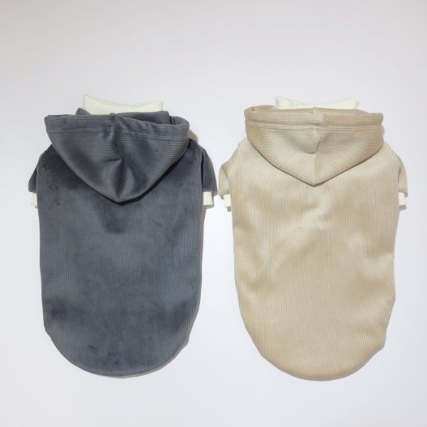 画像2: ダックスフンド 服 Tシャツ コーデュロイ パーカー 小型犬 中型犬 S M L XL 冬 ダックス おしゃれ 犬 洋服 doggystar ドッギースター 10月初旬発送 (2)