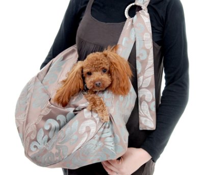 画像1: 犬 スリングバッグ 小型 犬 中型 犬 お出かけグッズ 軽量 布 模様 モダン柄