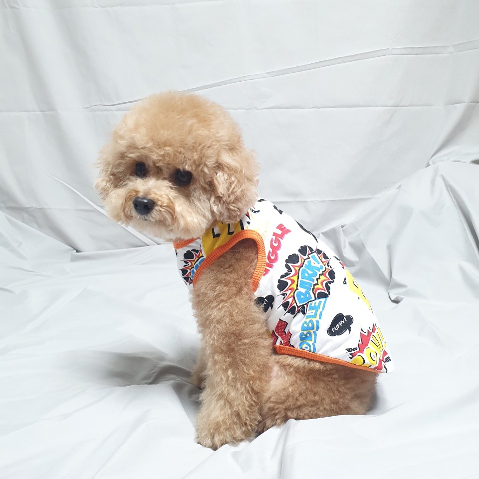 犬服 タンクトップ かっこいい Tシャツ XS S M L XL 小型犬 中型犬 春夏秋冬 コミック柄