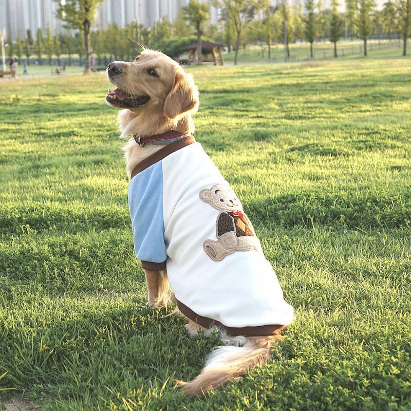 大型 犬 服 Tシャツ 中型犬 大型犬 秋 冬 軽量 可愛い くま フリース Cocker Papa